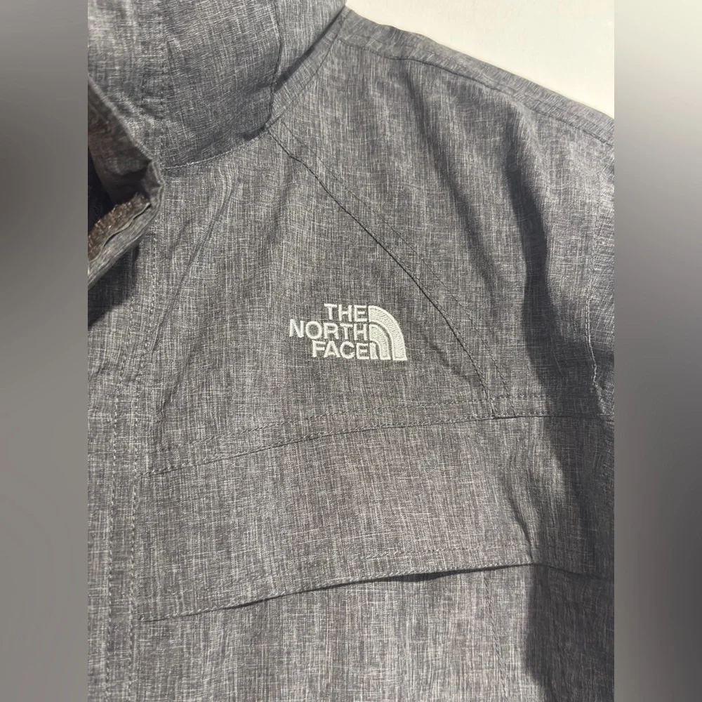 The North Face Gray Insulated Parka Jacket Hooded Orange Lined(Read Description)